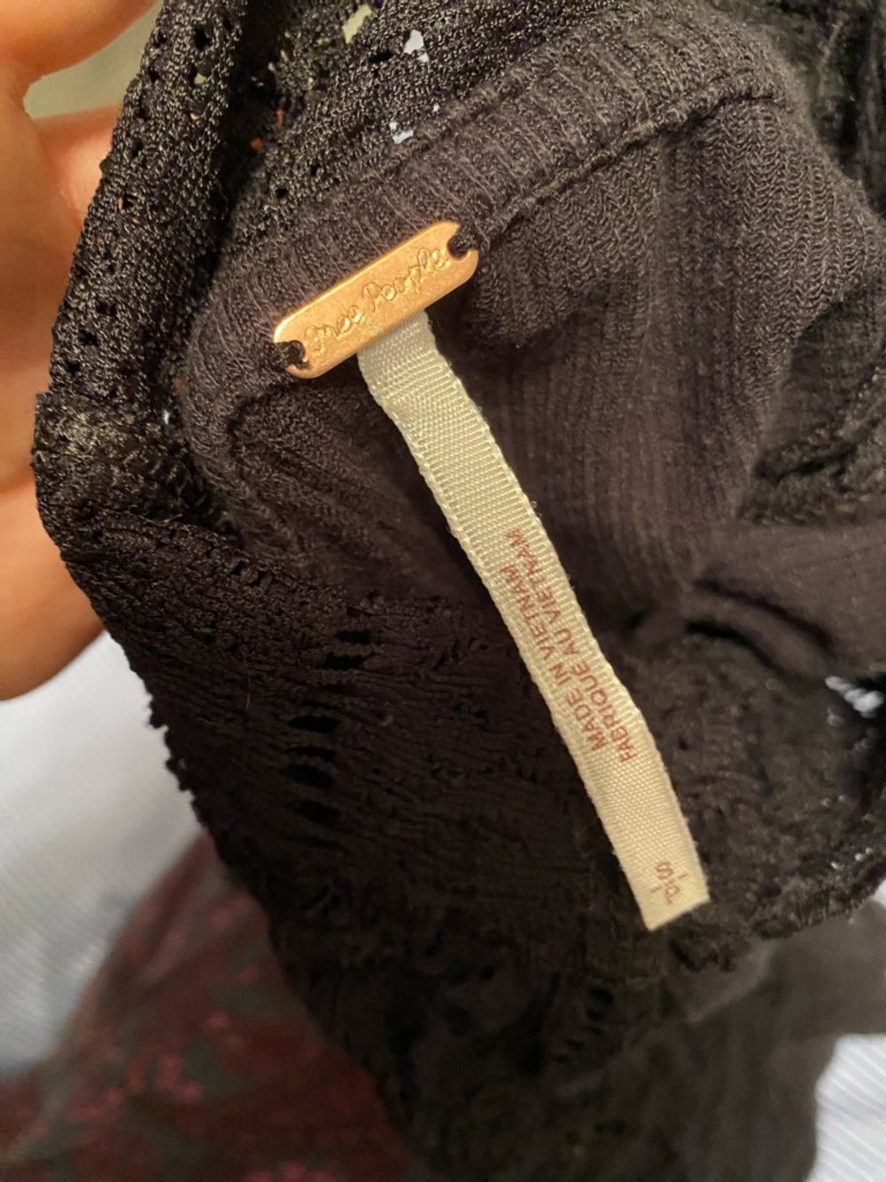 Free People Free Freddie Cuff Top Black size S - Picture 5 of 5